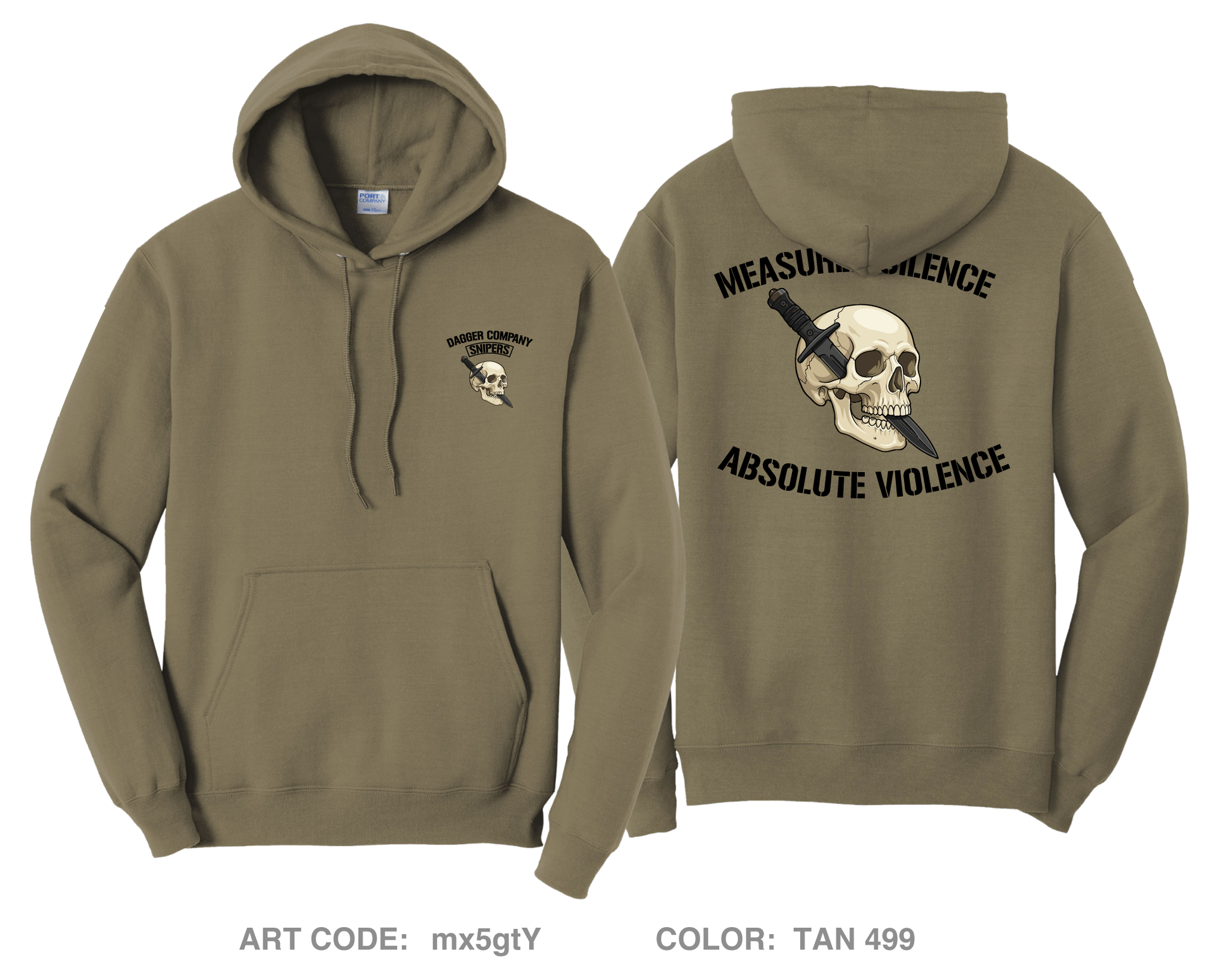 Dagger Company, 1-161 IN Comfort Unisex Hooded Sweatshirt - mx5gtY
