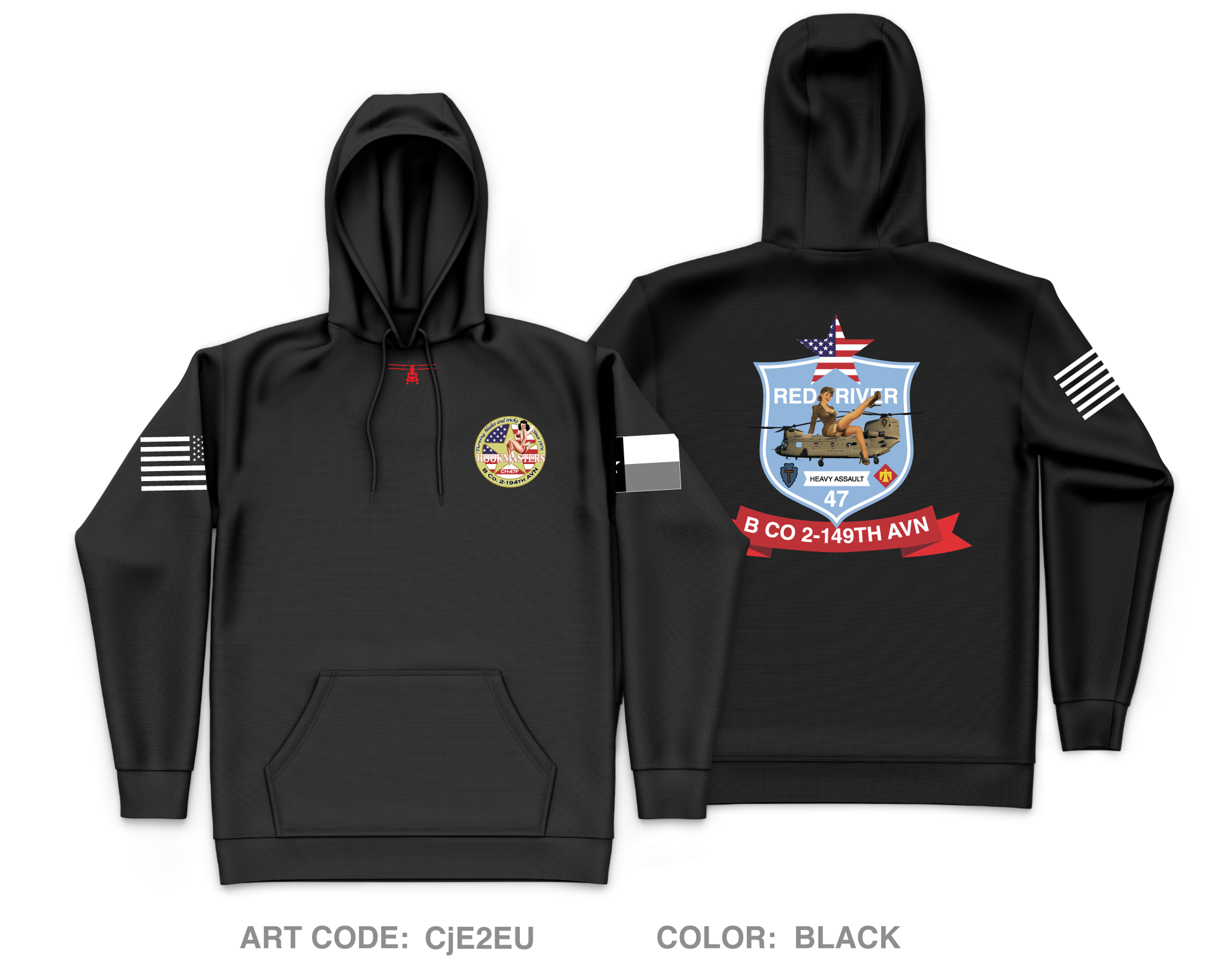 Bravo Company 2-149th Aviation Core Men's Hooded Performance Sweatshirt - CjE2EU