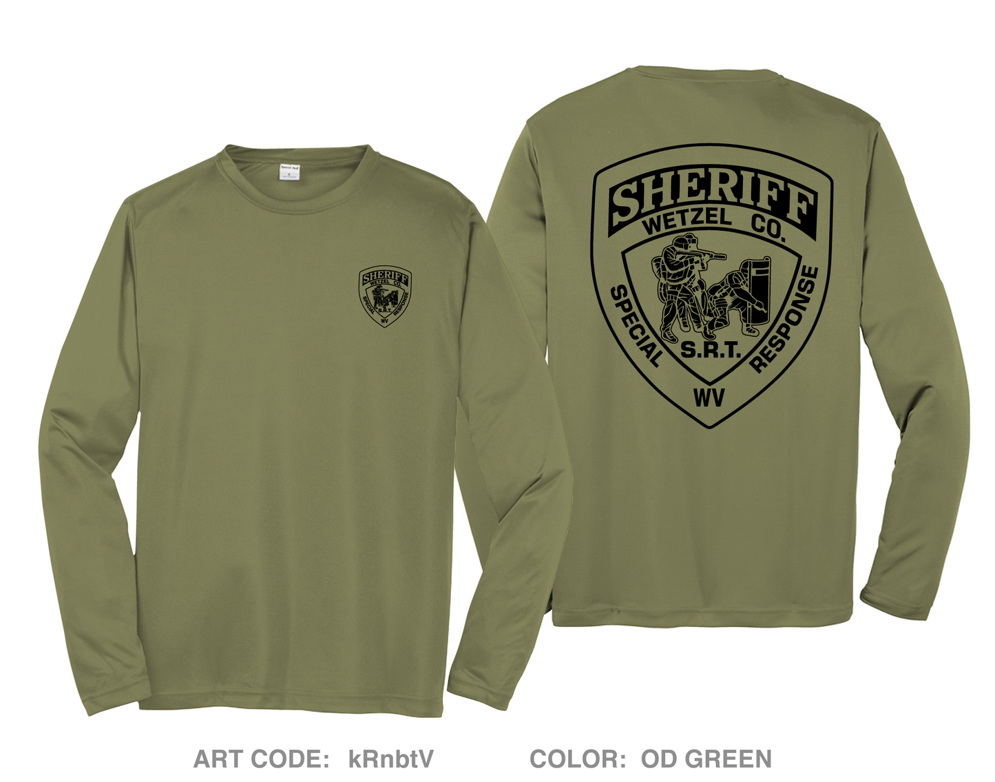 Wetzel County Sheriff SRT Hi-Tech Performance Unisex LS Tee - kRnbtV