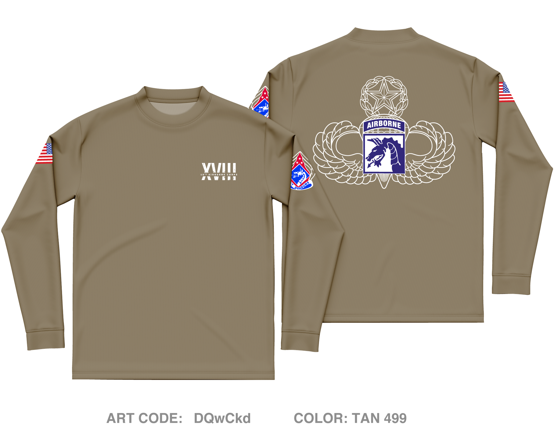 XVIII Airborne Corps OSJA Core Men's LS Performance Tee - DQwCkd