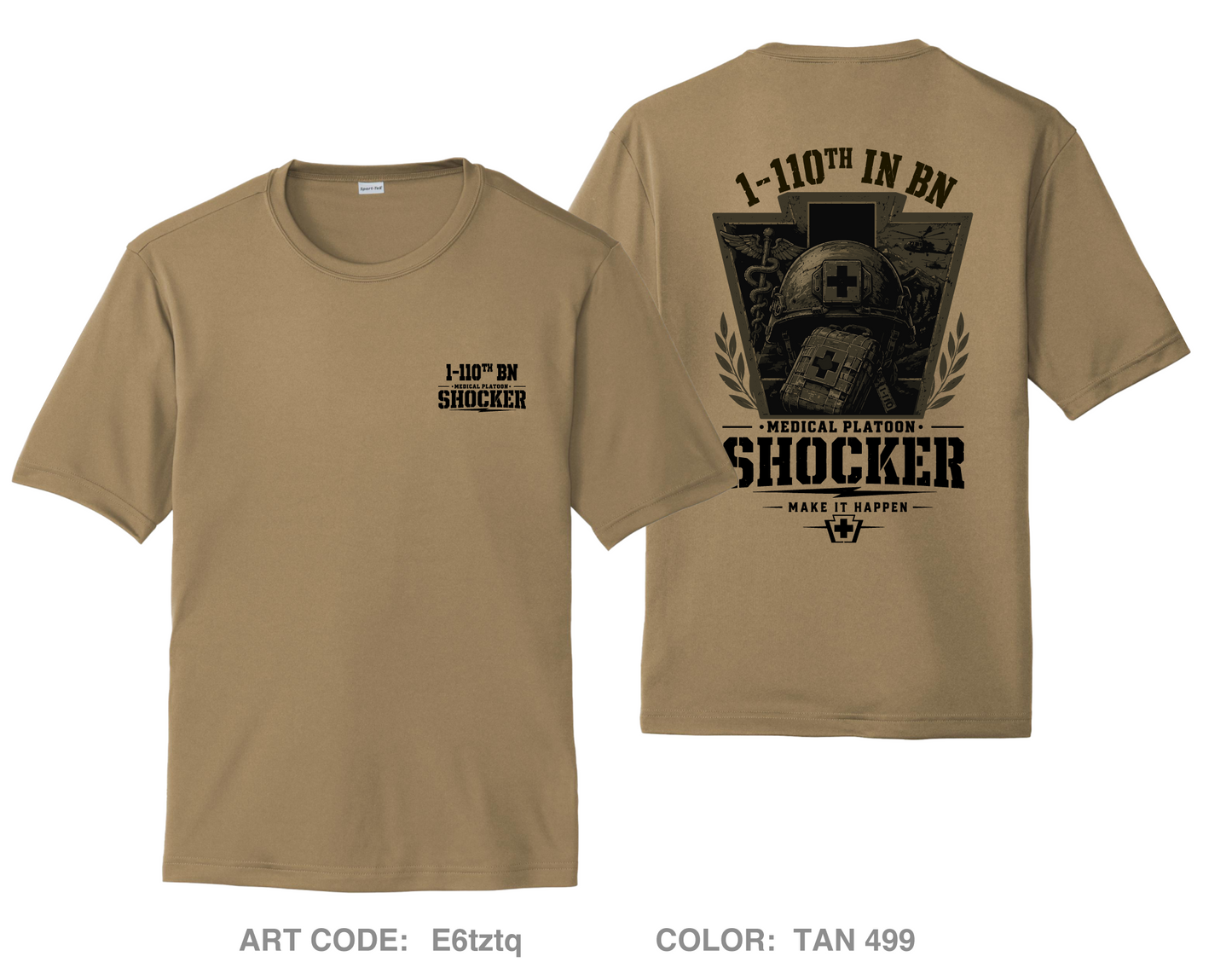1-110th Hi-Tech Performance Unisex SS Tee - E6tztq