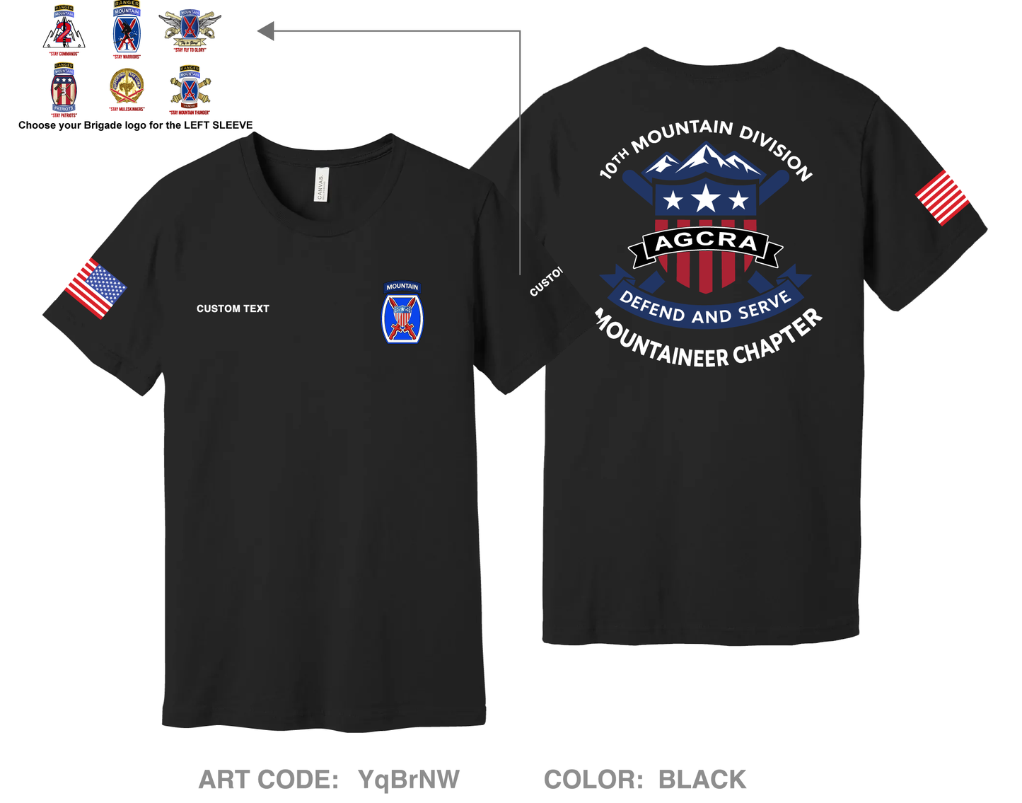 CUSTOM Mountaineer Agcra Comfort Unisex Cotton SS Tee - YqBrNW