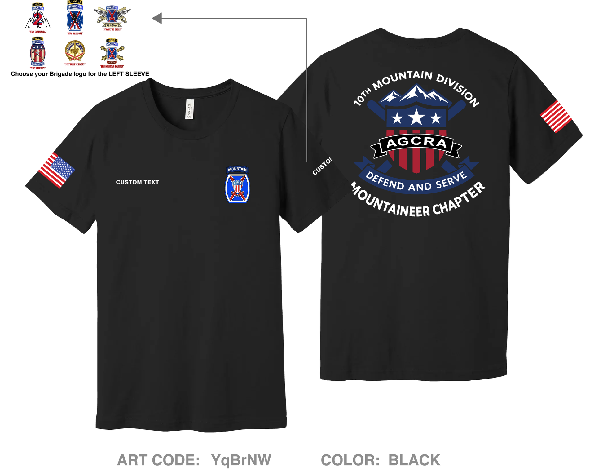 CUSTOM Mountaineer Agcra Comfort Unisex Cotton SS Tee - YqBrNW