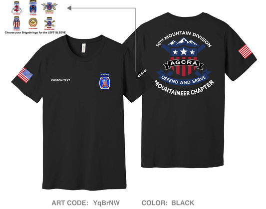 CUSTOM Mountaineer Agcra Comfort Unisex Cotton SS Tee - YqBrNW
