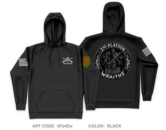 2nd PLT, C co, 1-63 AR BN Core Men's Hooded Performance Sweatshirt - tPU4Ew