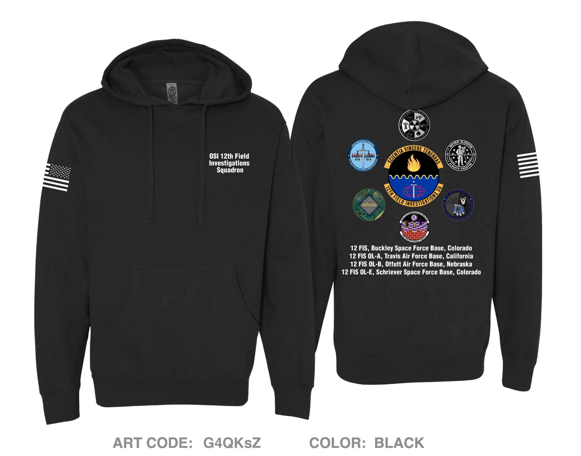 OSI 12 FIS Comfort Unisex Hooded Sweatshirt - G4QKsZ