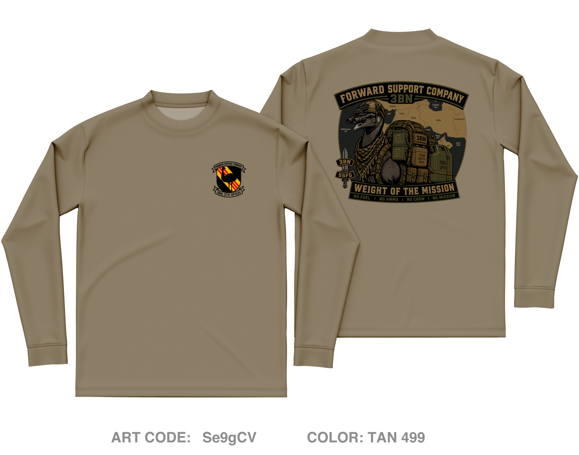 3BN, 5 SFG Core Men's LS Performance Tee - Se9gCV