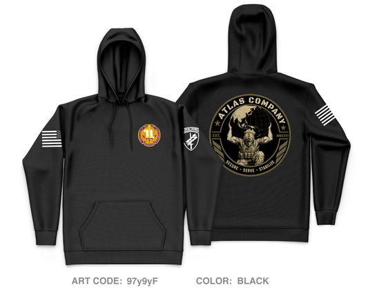A Co 405th CA BN Core Men's Hooded Performance Sweatshirt - 97y9yF