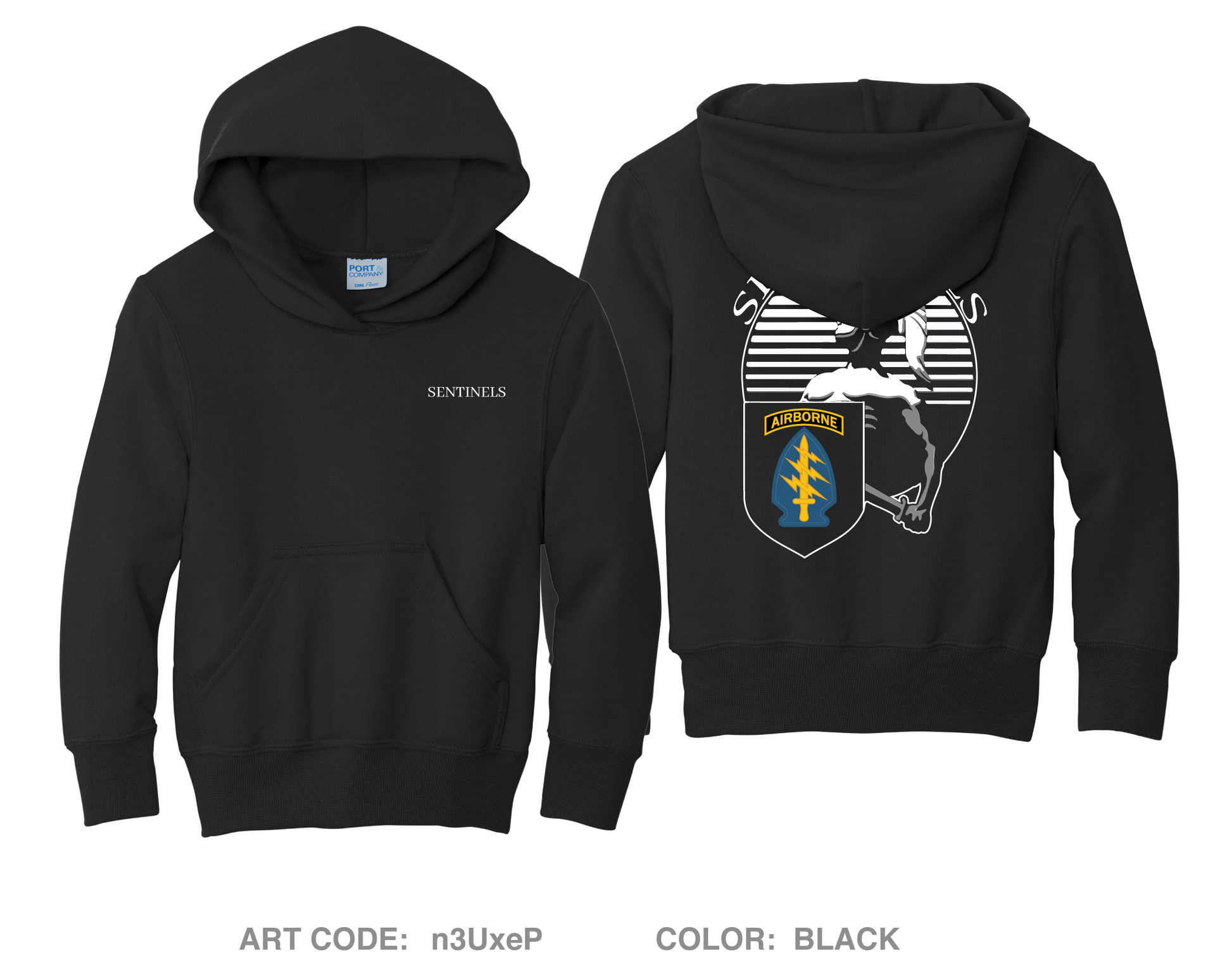 528th Sustainment Brigade (SO)(A) Comfort Youth Cotton Blend Hooded Sweatshirt - n3UxeP_Y