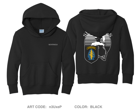 528th Sustainment Brigade (SO)(A) Comfort Youth Cotton Blend Hooded Sweatshirt - n3UxeP_Y