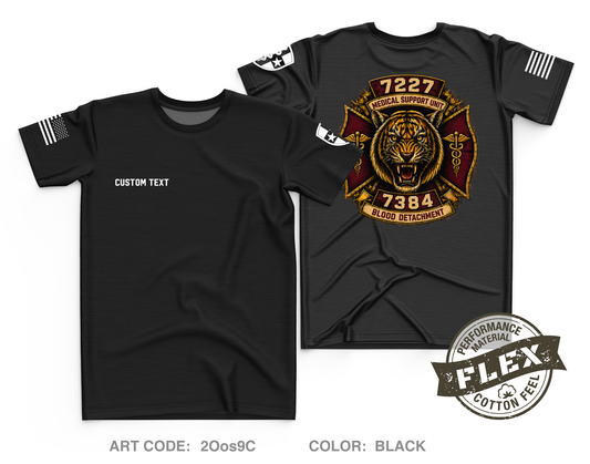 CUSTOM 7227 Medical Support Unit / 7384 Blood Detachment Core Men's SS Flex Performance Tee - 2Oos9C