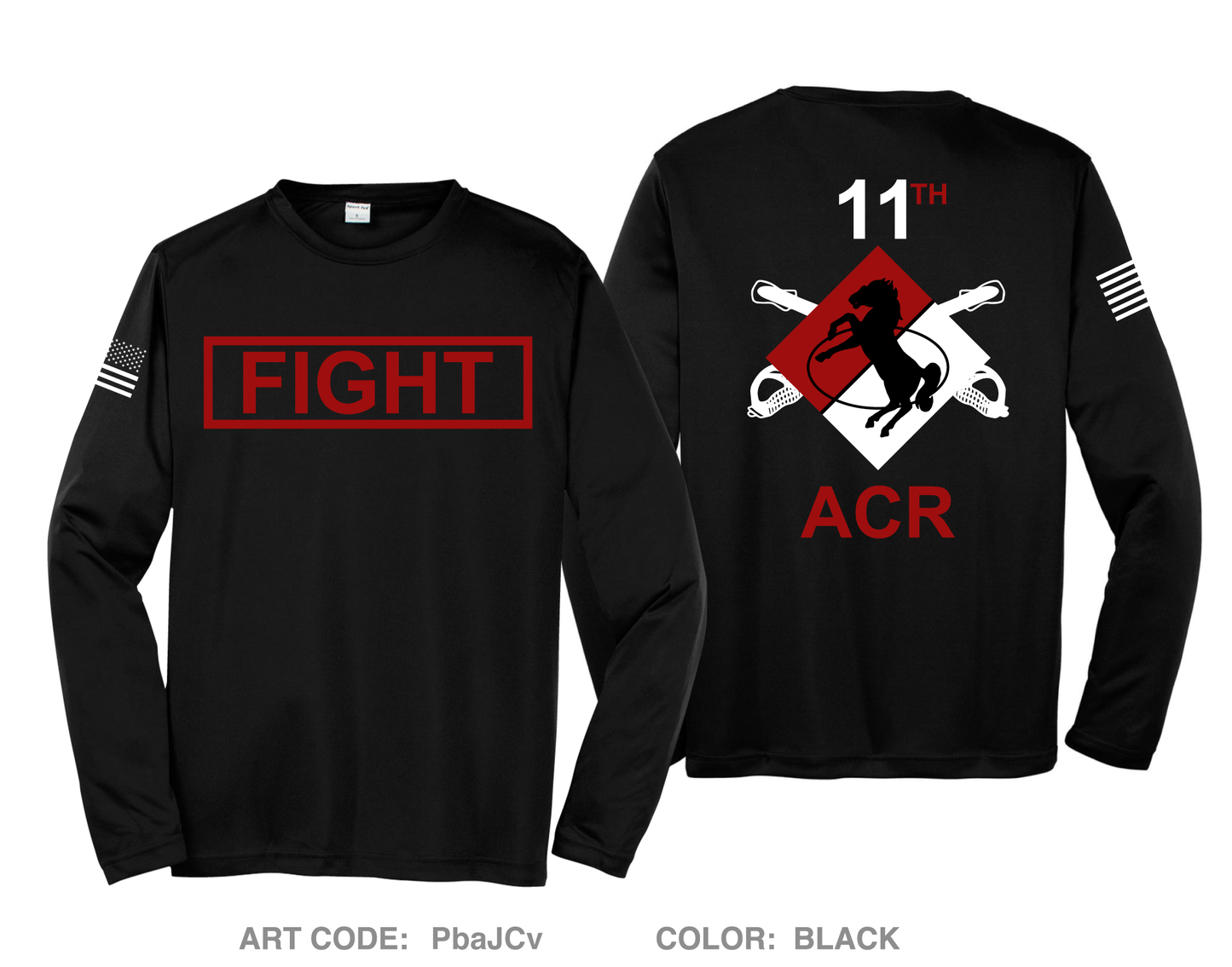 11th Armored Cavalry Regiment Hi-Tech Performance LS Tee - PbaJCv