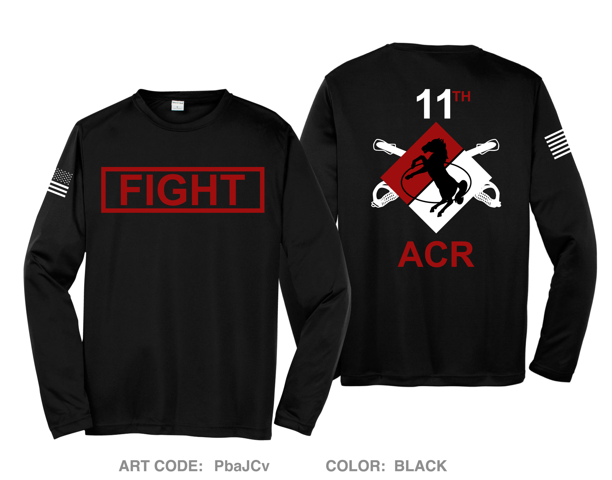 11th Armored Cavalry Regiment Hi-Tech Performance LS Tee - PbaJCv