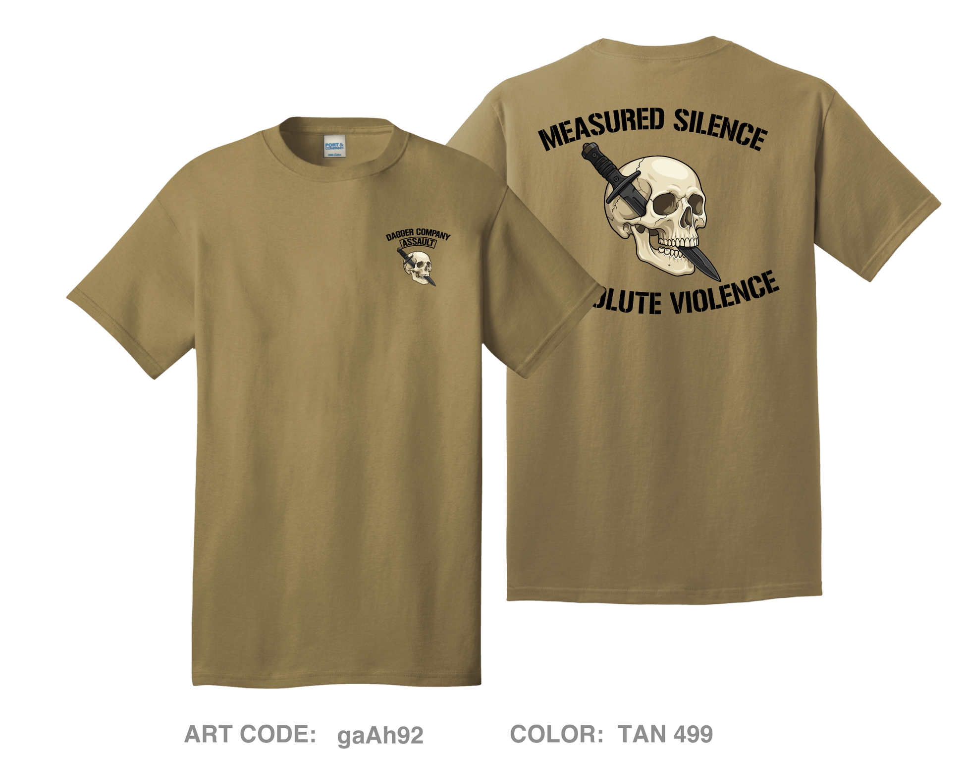 Dagger Company, 1-161 IN Comfort Unisex Cotton SS Tee - gaAh92