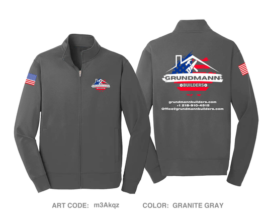 Grundmann Builders Hi-Tech Performance Full-Zip Fleece Jacket - m3Akqz
