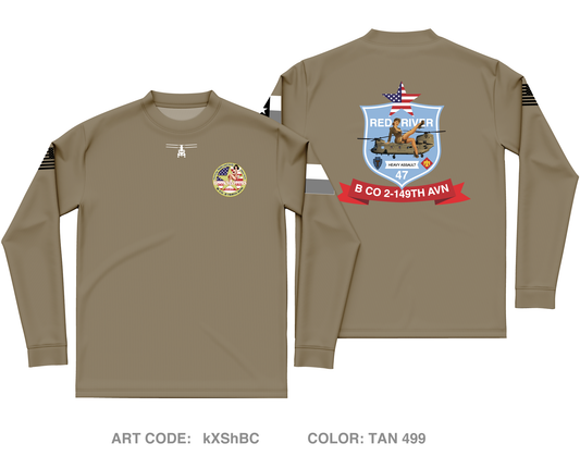 Bravo Company 2-149th Aviation Core Men's LS Performance Tee - kXShBC
