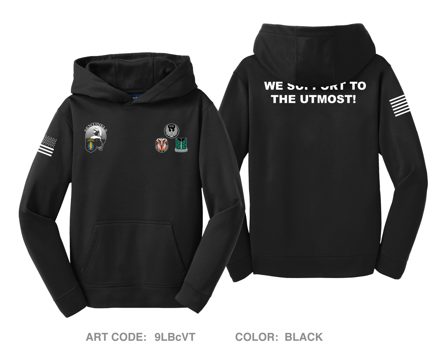 528th Sustainment Brigade (SO)(A) Hi-Tech Performance Unisex Youth Hoodie - 9LBcVT_Y