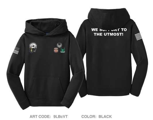 528th Sustainment Brigade (SO)(A) Hi-Tech Performance Unisex Youth Hoodie - 9LBcVT_Y