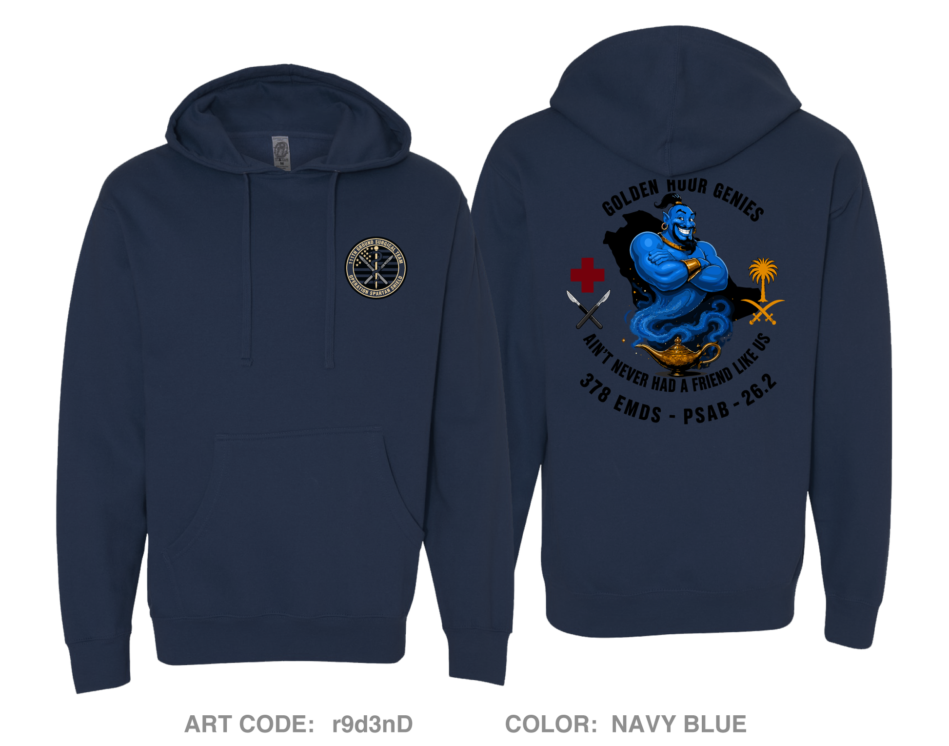 111th Ground Surgical Team Comfort Unisex Hooded Sweatshirt - r9d3nD