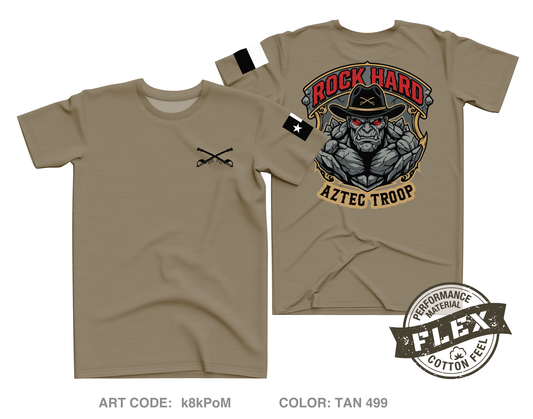 1st Platoon, Aztec Troop, 1-124 Core Men's SS Flex Performance Tee - k8kPoM