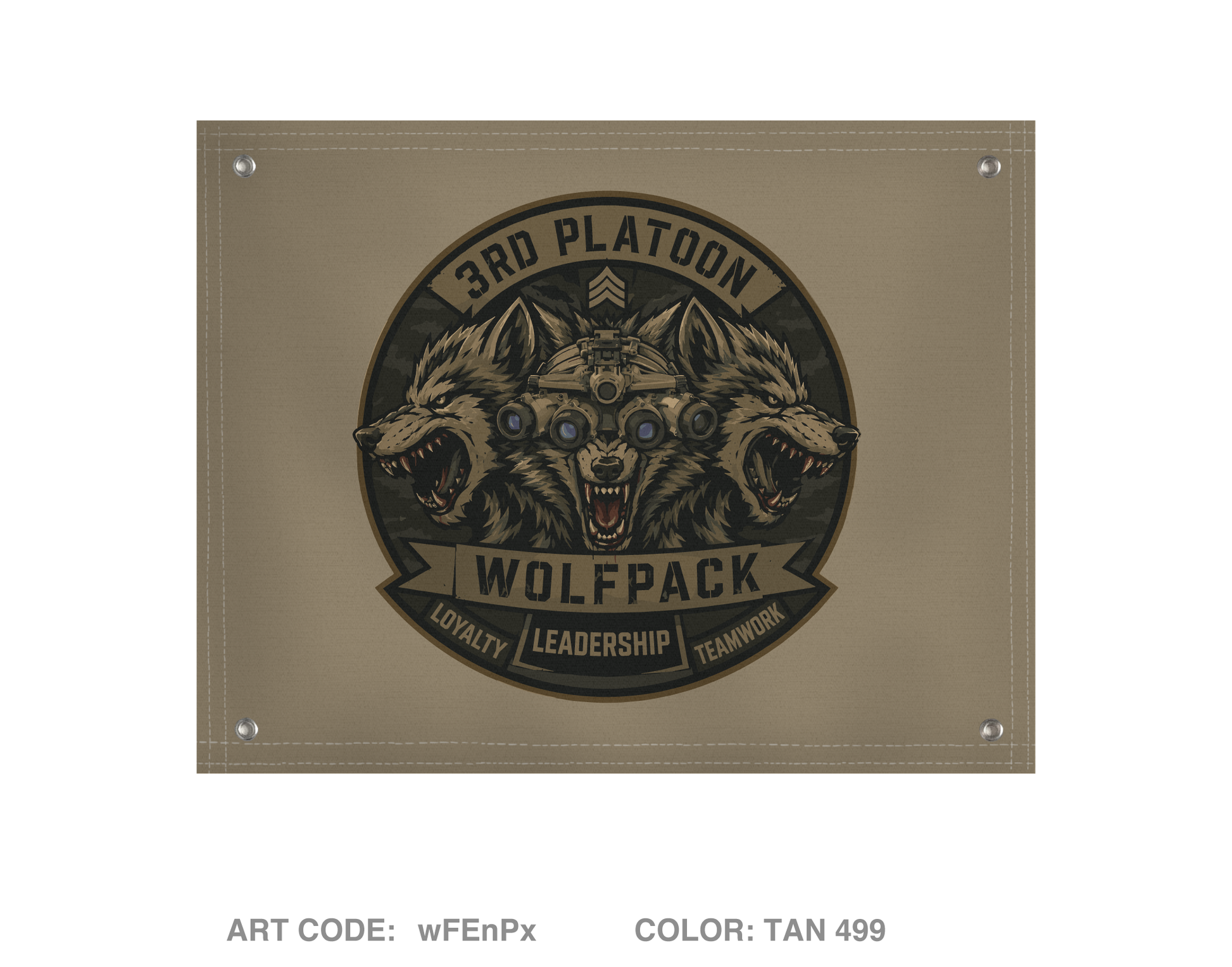 3rd Plt, 401st MP CO Banner Flag - wFEnPx