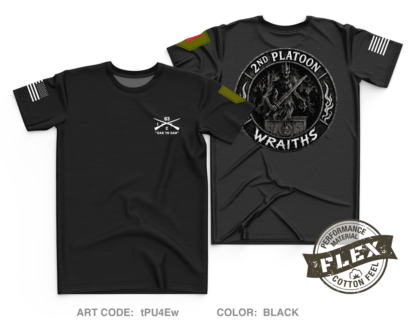 2nd PLT, C co, 1-63 AR BN Core Men's SS Flex Performance Tee - tPU4Ew