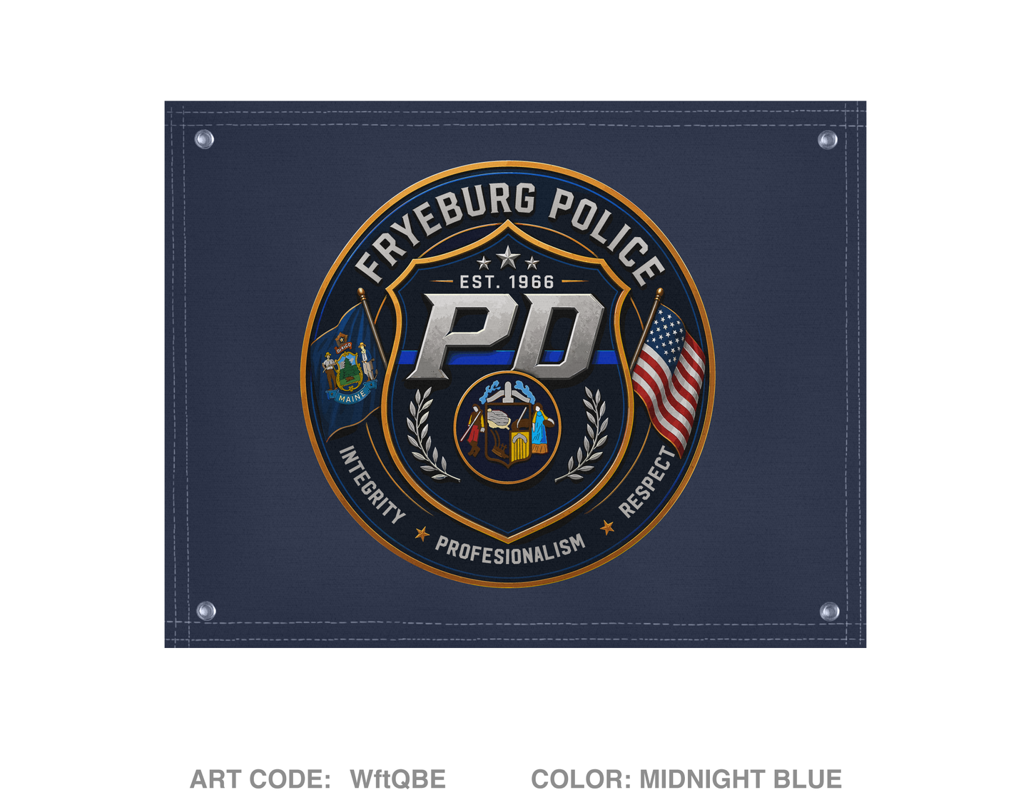 Fryeburg Police Department Banner Flag - WftQBE