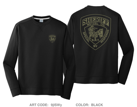 Wetzel County Sheriff SRT Hi-Tech Performance Crewneck Sweatshirt - 9jISWy