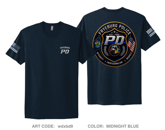 Fryeburg Police Department Comfort Unisex Cotton SS Tee - wdxbd9