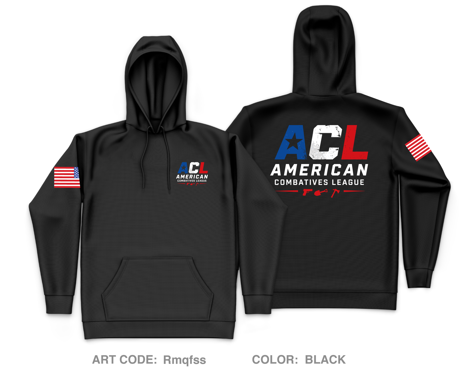 American Combatives League Core Men's Hooded Performance Sweatshirt - Rmqfss