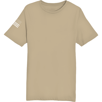 Emblem Basics Comfort Unisex Cotton SS Tee - White Flag