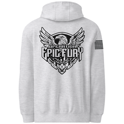 CUSTOM Operation Epic Fury Comfort Unisex Hooded Sweatshirt - Eagle