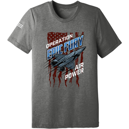CUSTOM Operation Epic Fury Comfort Unisex Triblend SS Tee - Stealth