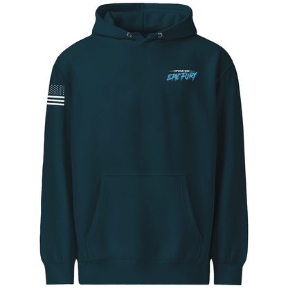 Operation Epic Fury Comfort Unisex Hooded Sweatshirt - Blueprint