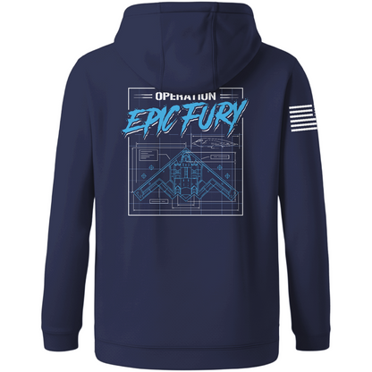 CUSTOM Operation Epic Fury Hi-Tech Performance Hoodie - Blueprint