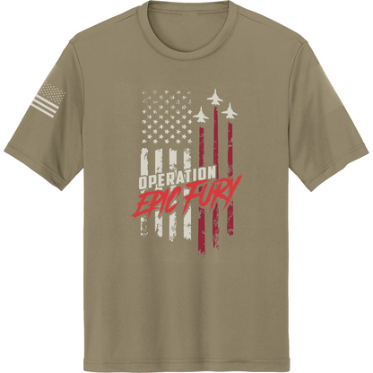 CUSTOM Operation Epic Fury Hi-Tech SS Performance Tee - Flag
