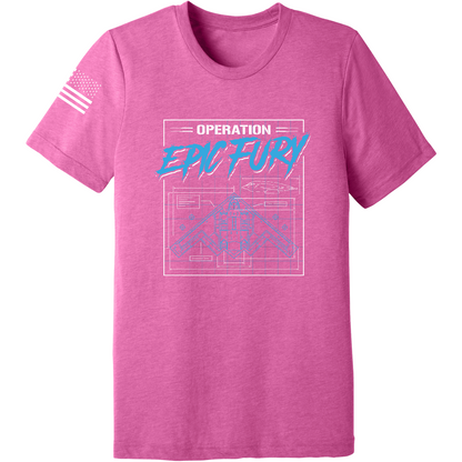 CUSTOM Operation Epic Fury Comfort Unisex Triblend SS Tee - Blueprint