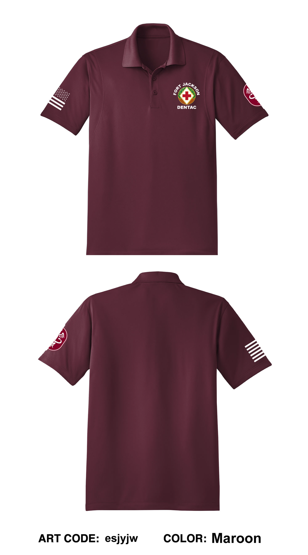 Fort Jackson Dentac Core Men's SS Performance Polo - esjyjw
