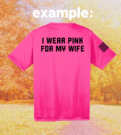 CUSTOM Breast Cancer Awareness Month Hi-Tech Performance Unisex SS Tee - Real Men Wear Pink