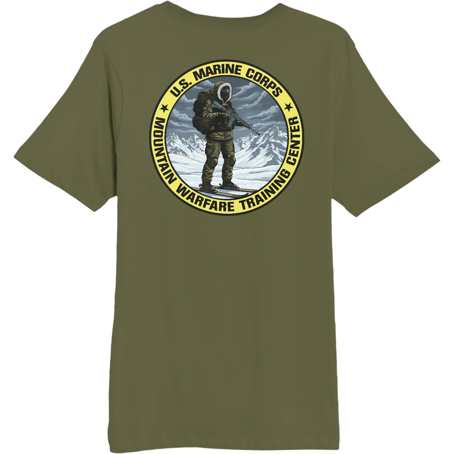 Marine Corps Mountain Warfare Training Center Comfort Unisex Cotton SS Tee - OCJ2ZQ
