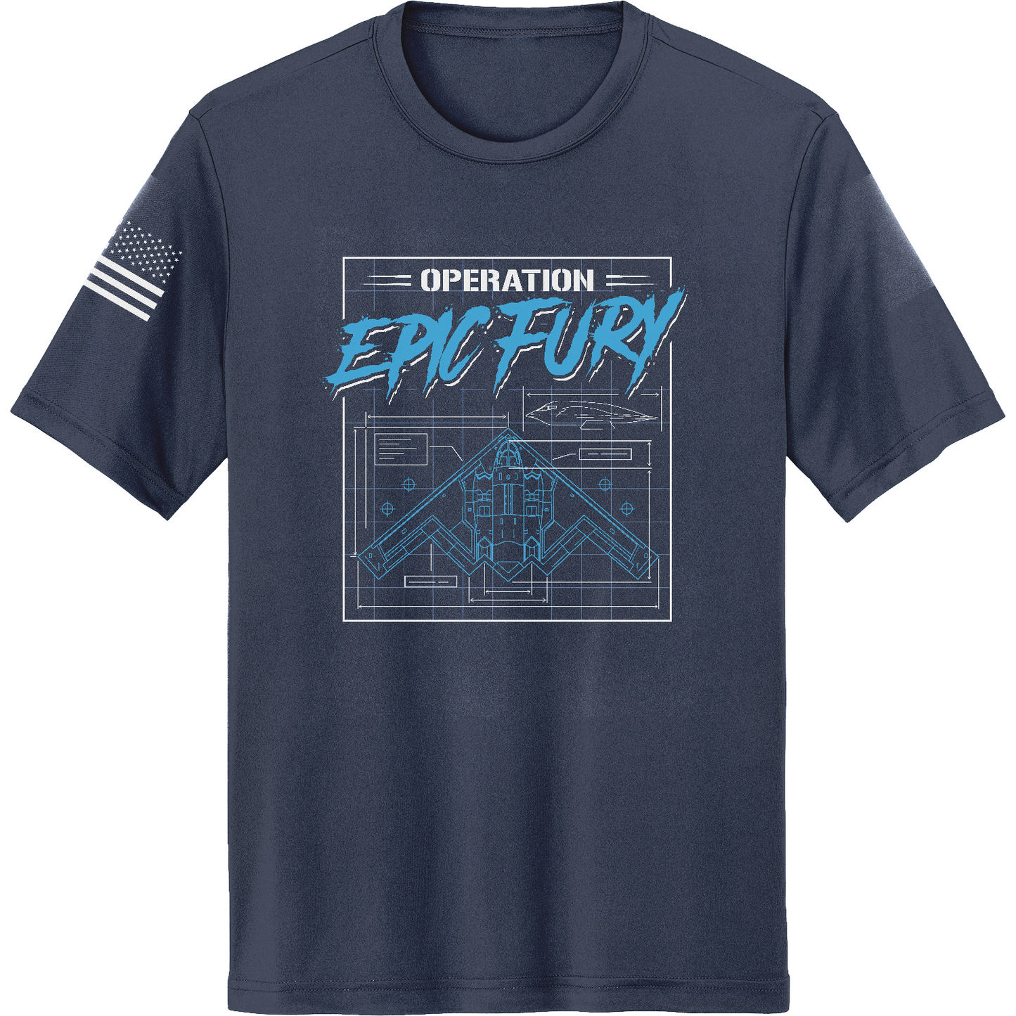 CUSTOM Operation Epic Fury Hi-Tech SS Performance Tee - Blueprint