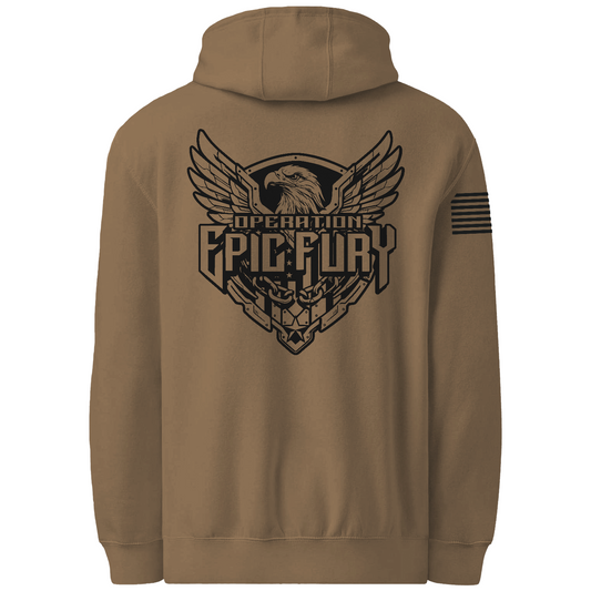 CUSTOM Operation Epic Fury Comfort Unisex Hooded Sweatshirt - Eagle