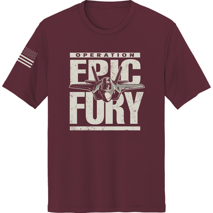CUSTOM Operation Epic Fury Hi-Tech SS Performance Tee - Plane