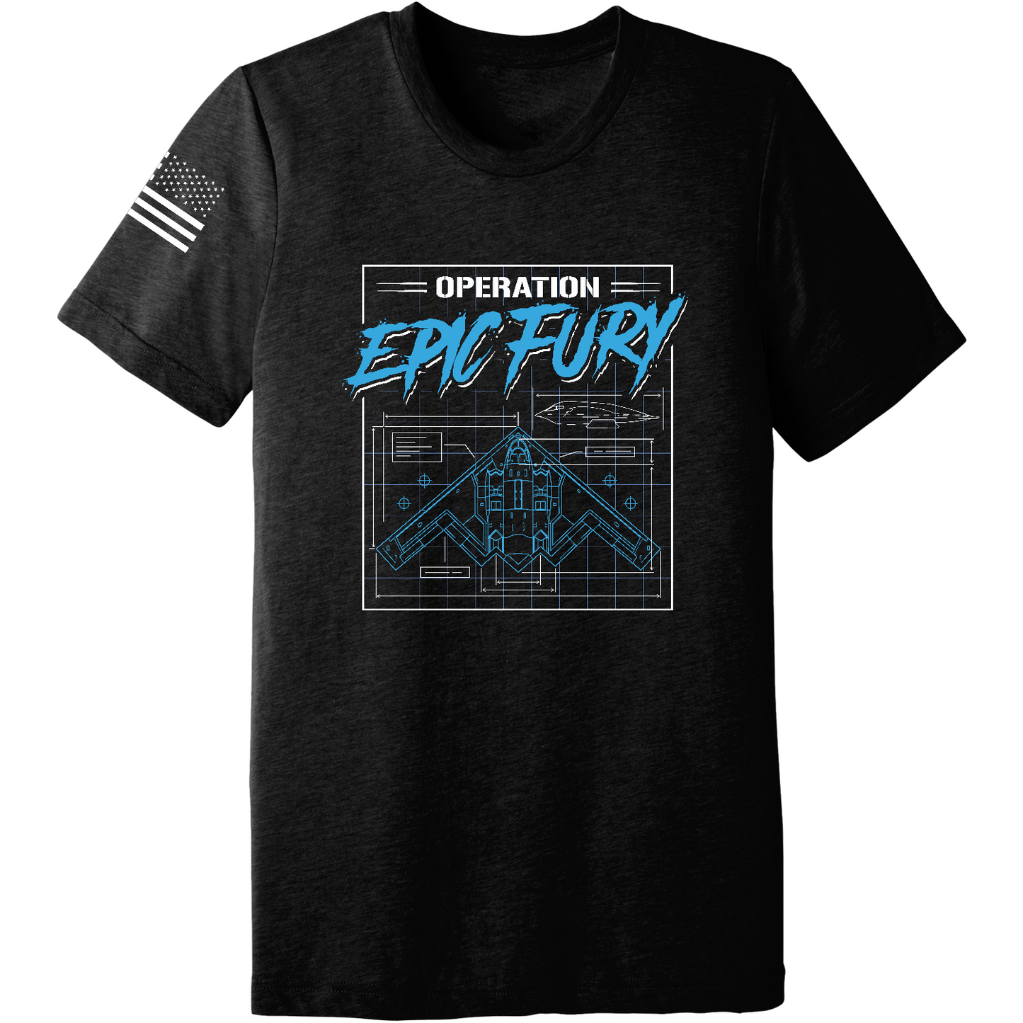 CUSTOM Operation Epic Fury Comfort Unisex Triblend SS Tee - Blueprint