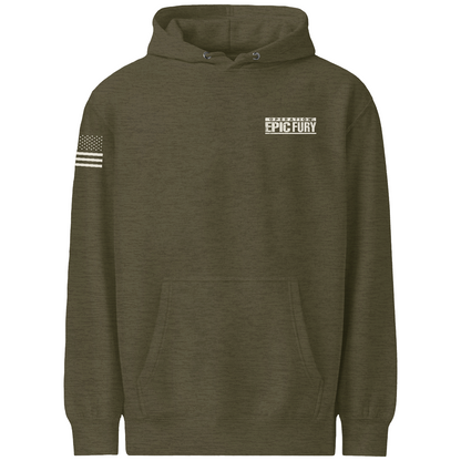 Operation Epic Fury Comfort Unisex Hooded Sweatshirt - Plane