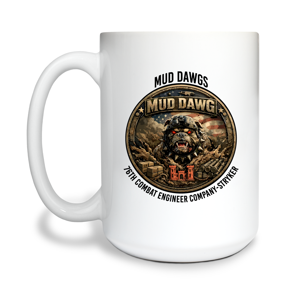3rd Platoon MUD DAWGS 15 oz White Ceramic Mug - bL27hR