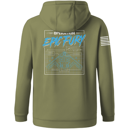 Operation Epic Fury Hi-Tech Performance Hoodie - Blueprint