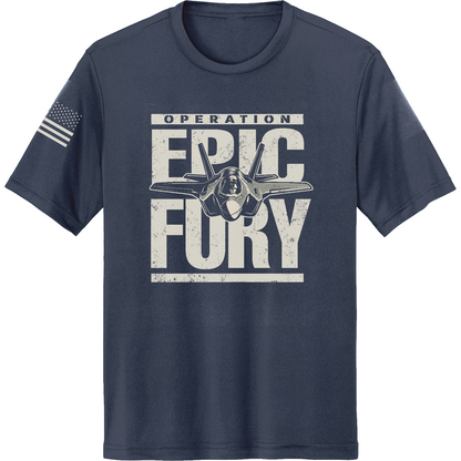 CUSTOM Operation Epic Fury Hi-Tech SS Performance Tee - Plane