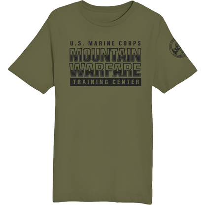 Marine Corps Mountain Warfare Training Center Comfort Unisex Cotton SS Tee - olbMu1