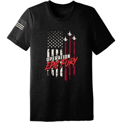 Operation Epic Fury Comfort Unisex Triblend SS Tee - Flag